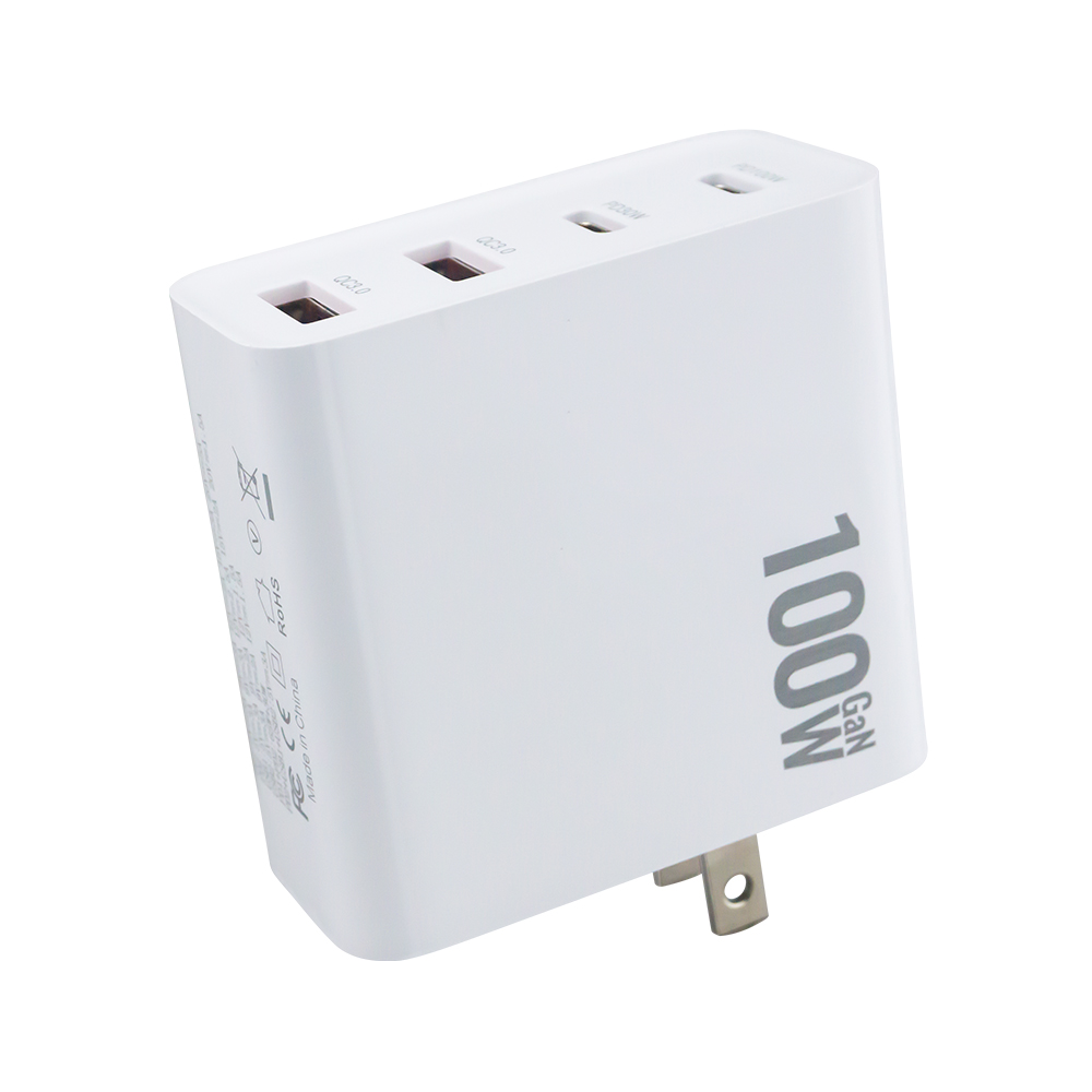 四口 100W 氮化镓 折叠脚+转接头 充电器