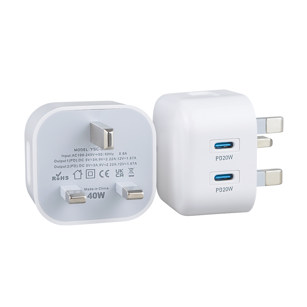 PD20W+PD20W 英规 充电器