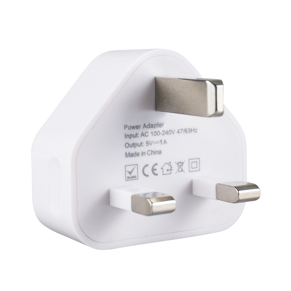 Single port triangular British 5v1a charger