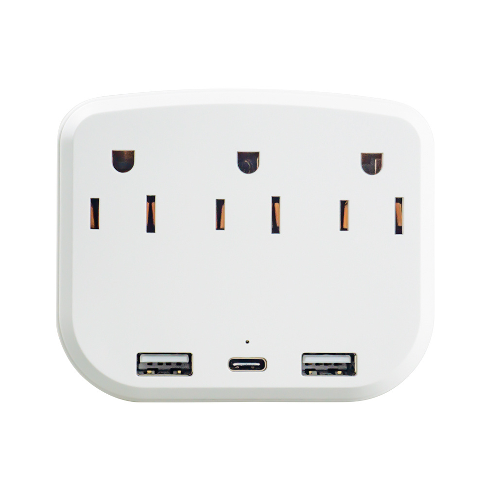 3AC+2USB+Type-c American Wall Plug