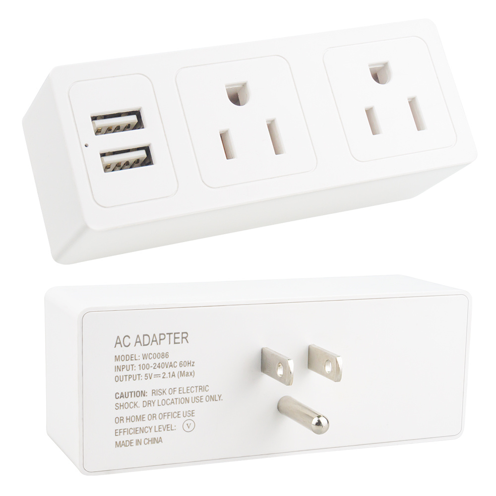 2usb + 2Ac American wall plug