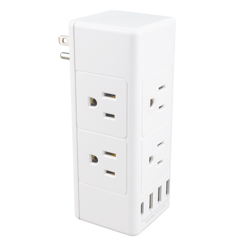 4USB + 6ac American Standard row plug