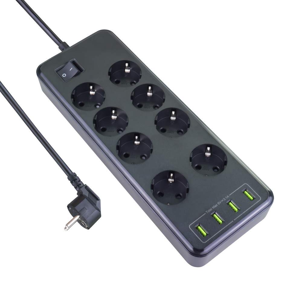 European wall plug 8ac 4USB