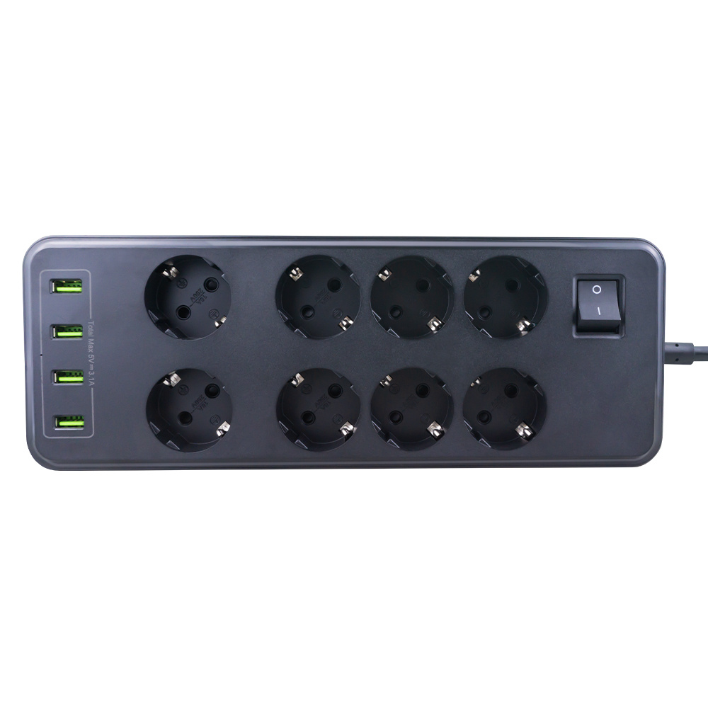 European wall plug 8ac 4USB