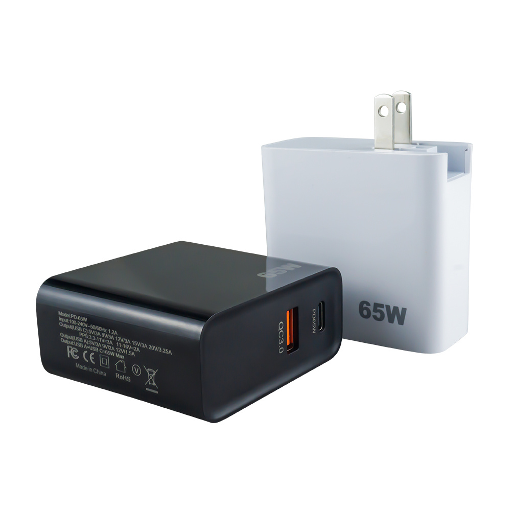 Pd65w + qc3.0 folding foot charger