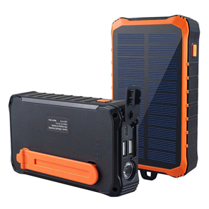 Hand operated solar power charger